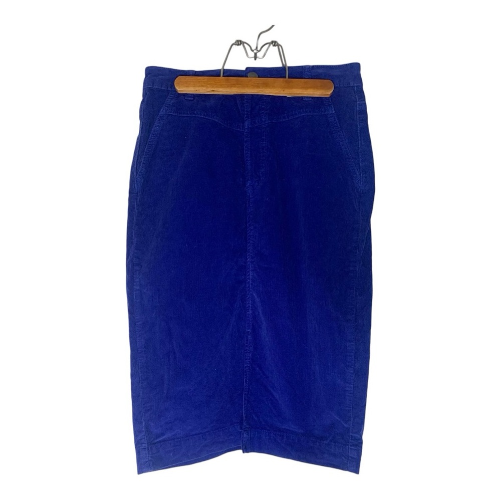 Free People We The Free Corduroy Blue Skirt Woman’s Sz 26 Pencil Western Cotton